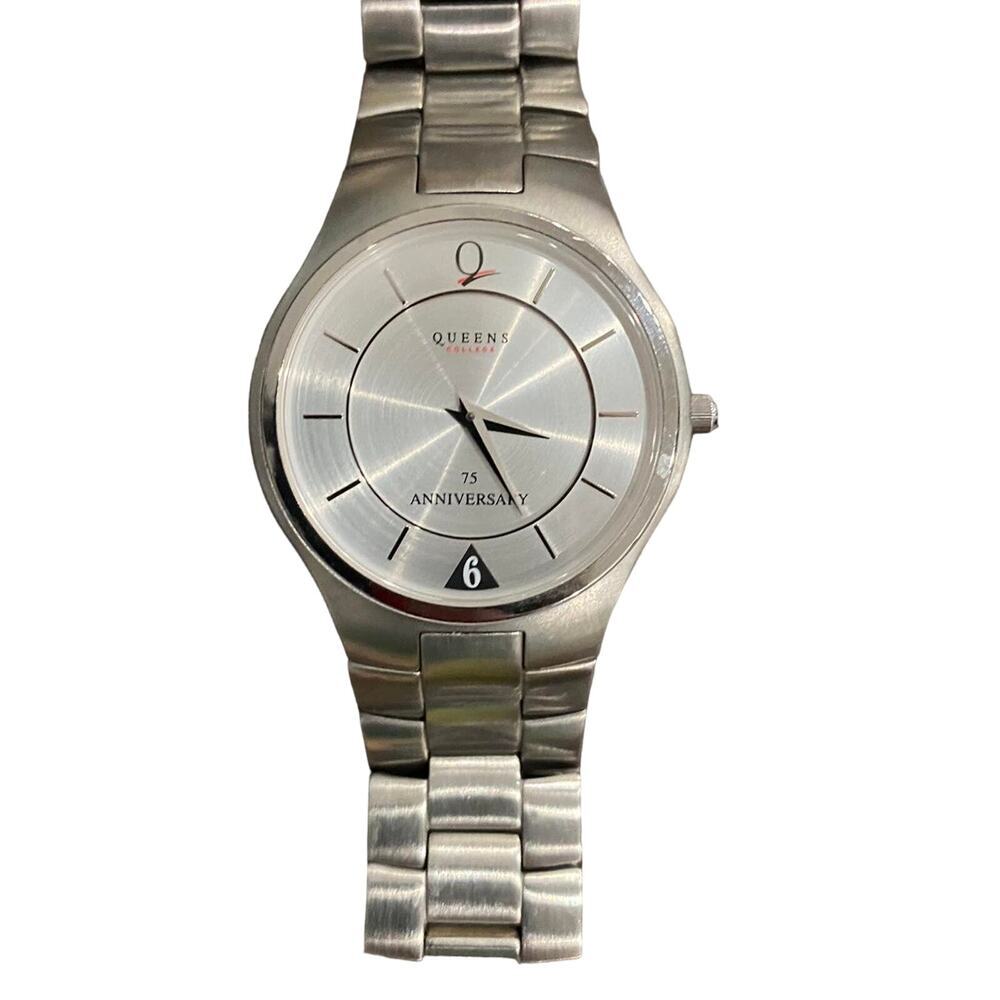 Queens College 75th Anniversary Men's Stainless Steel Quartz Watch